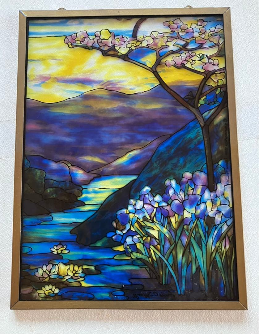 ルイス・C・ティファニー ステンドグラス 【マグノリア&アイリス】