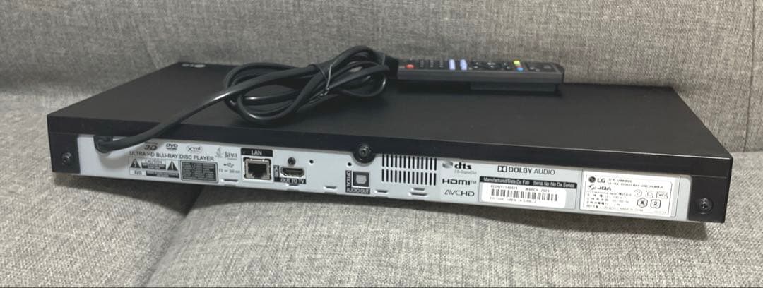 LG 4K Blu-ray UBK80Sブルーレイディスクプレーヤー未使用に近い