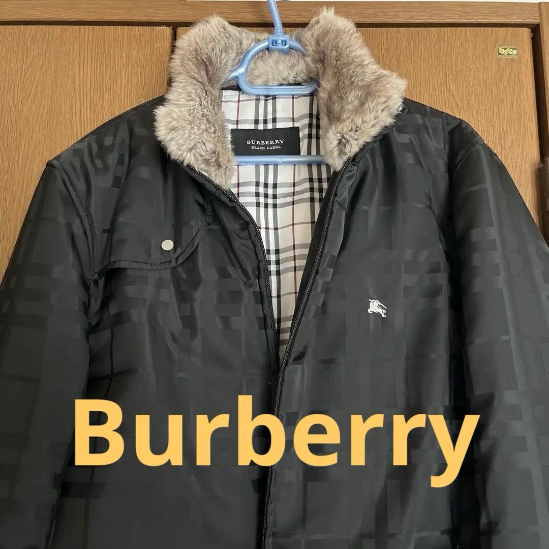 バーバリーシャドーチェック柄ダウン【極美品】