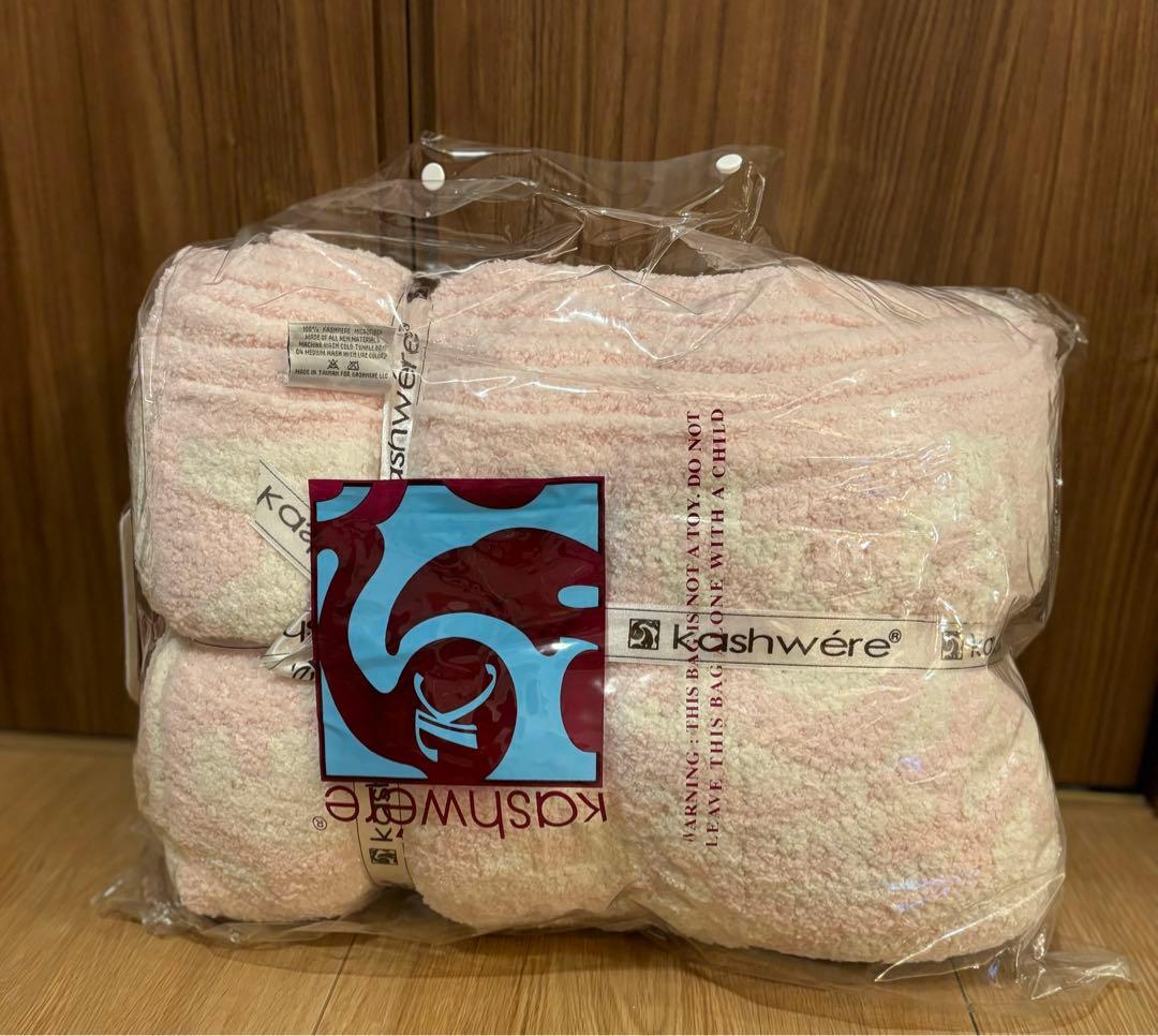 kashwere ブランケット（未使用、タグ付き）ダマスク　ピンク