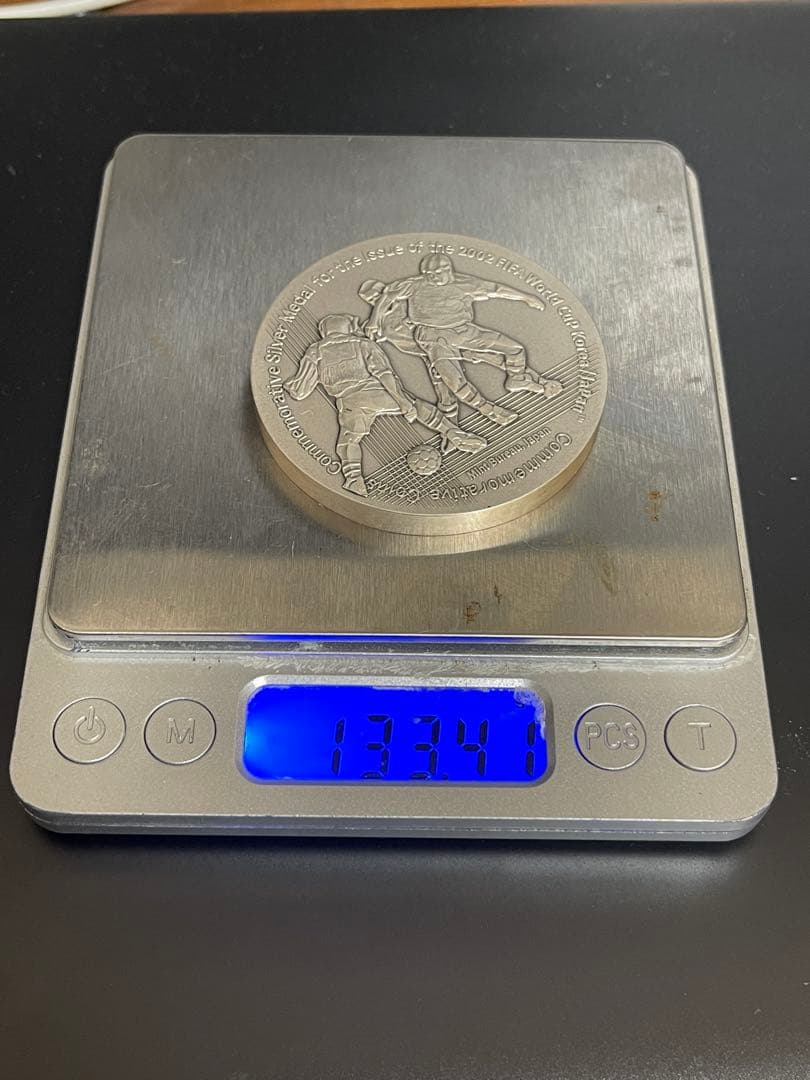 2002年 FIFA ワールドカップ 日韓大会 記念貨幣発行記念メダル　銀メダル