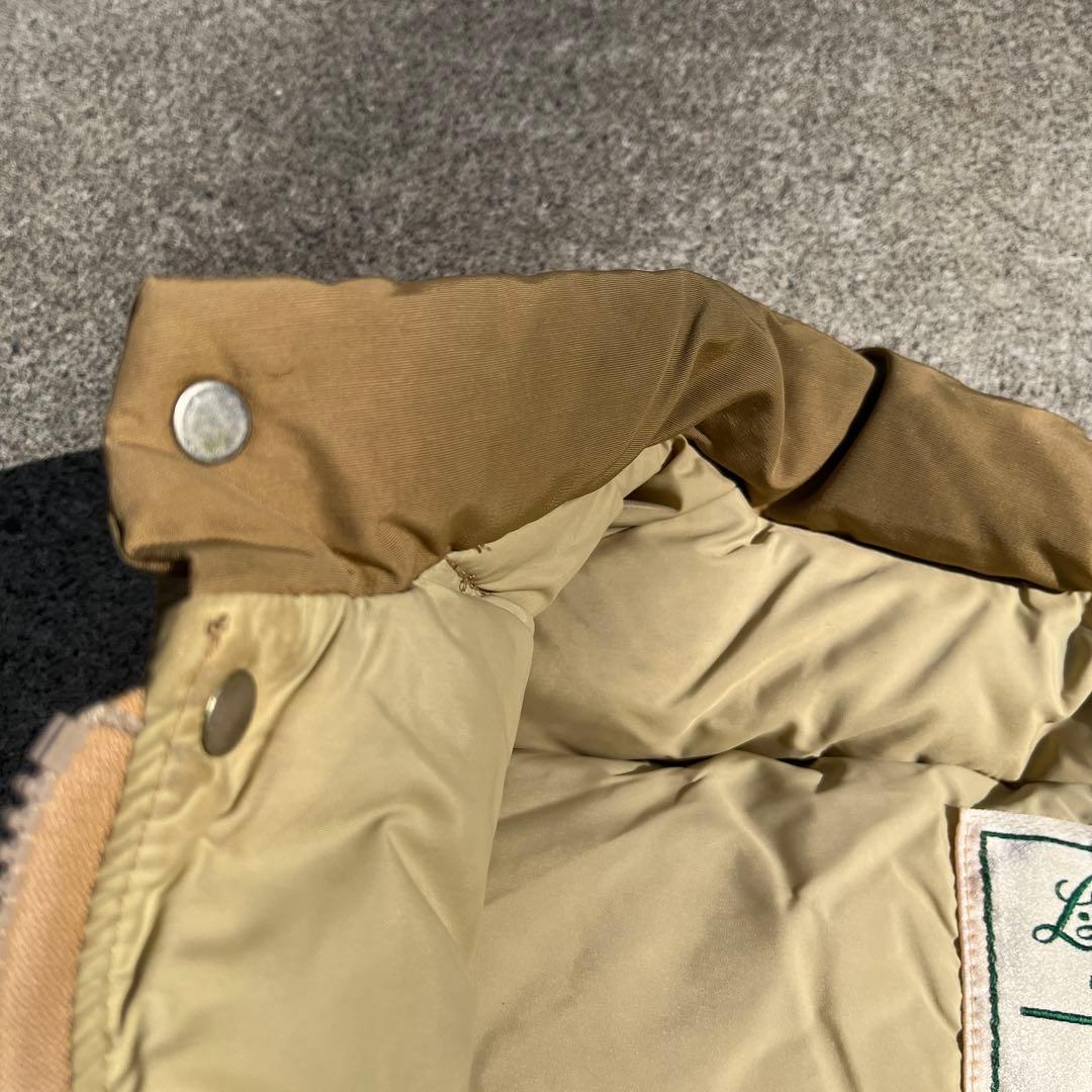 70s 縦型ポケット USA製 L.L.Bean ダウンベスト ベージュL