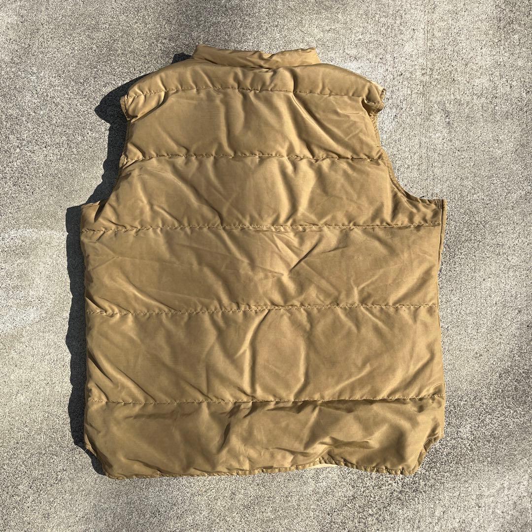 70s 縦型ポケット USA製 L.L.Bean ダウンベスト ベージュL