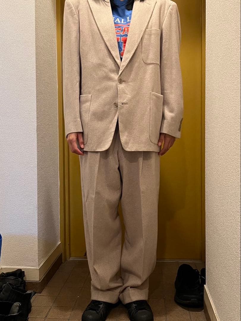 wwwealthy　希少✨50s wool ウール スーツ セットアップ