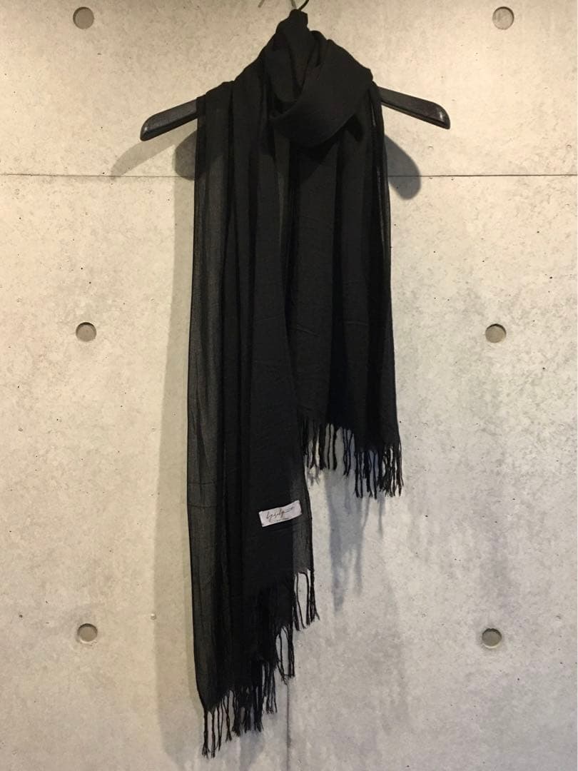 Yohji Yamamoto POUR HOMME 黒ストール