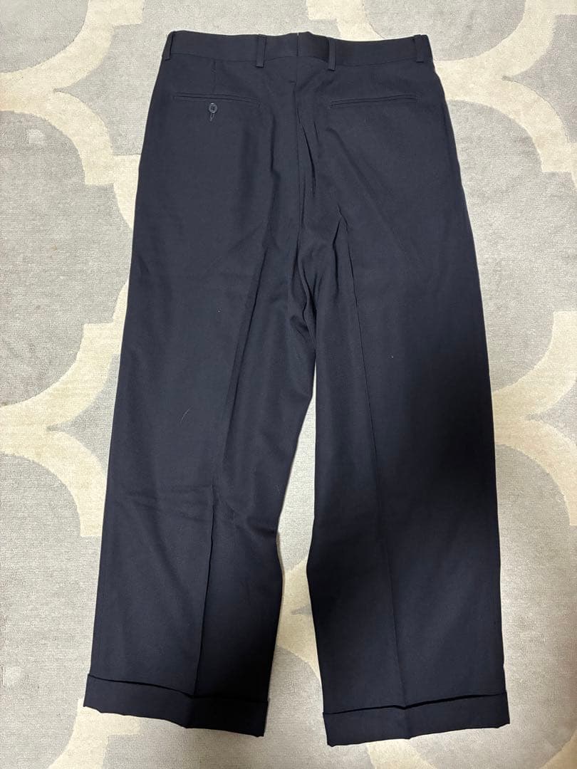 GIVENCHY vintage 3tuck wool slacks ネイビー