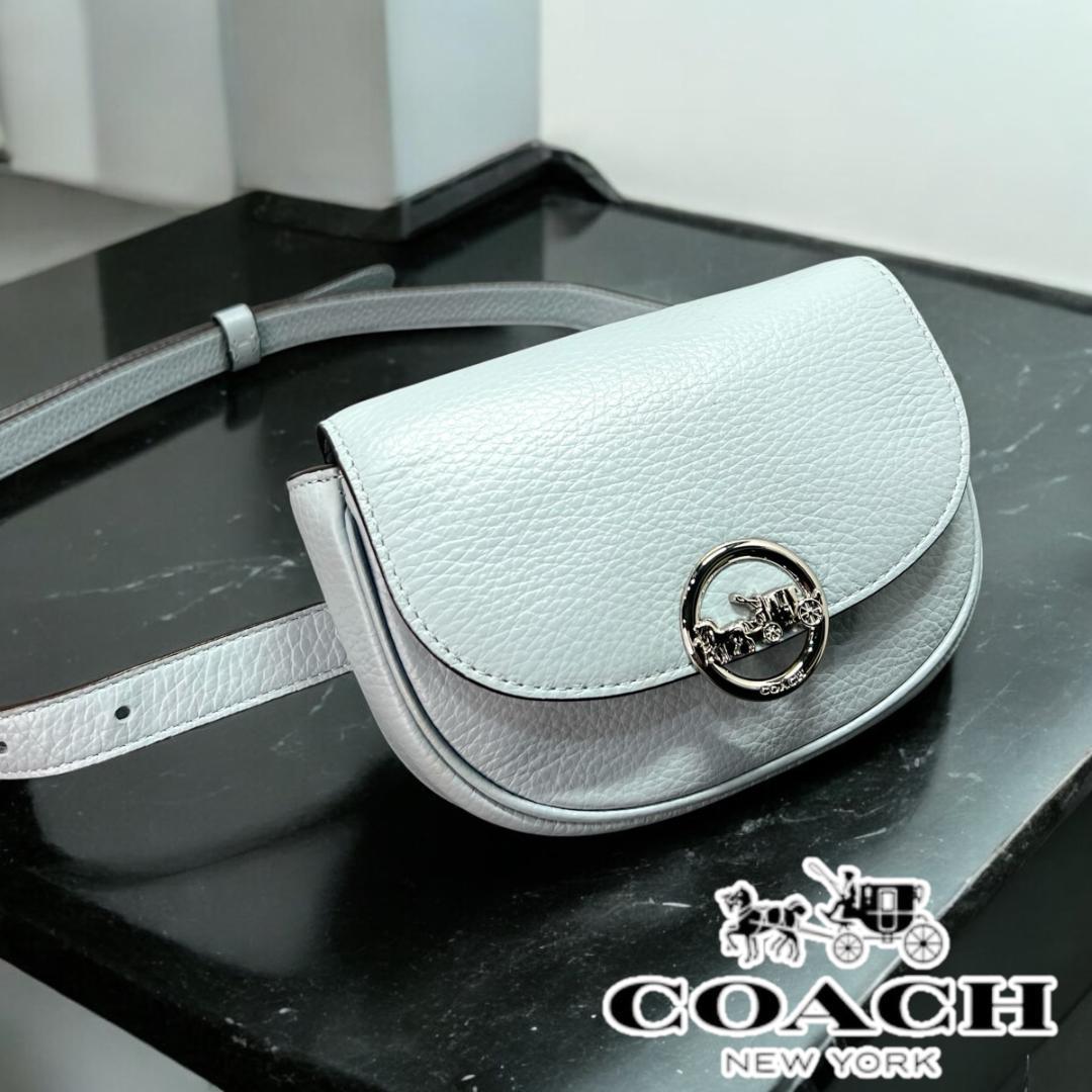 ✨正規品＆極美品‼️✨ コーチ レザー ウエストバッグ ヒップバッグ ブルー