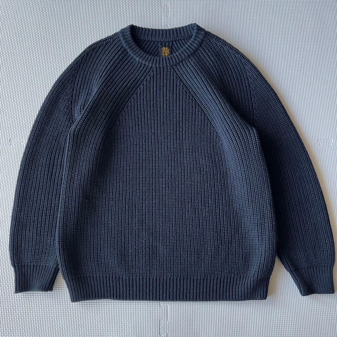 美品 BATONER 23aw SIGNATURE CREW NECK 紺 2