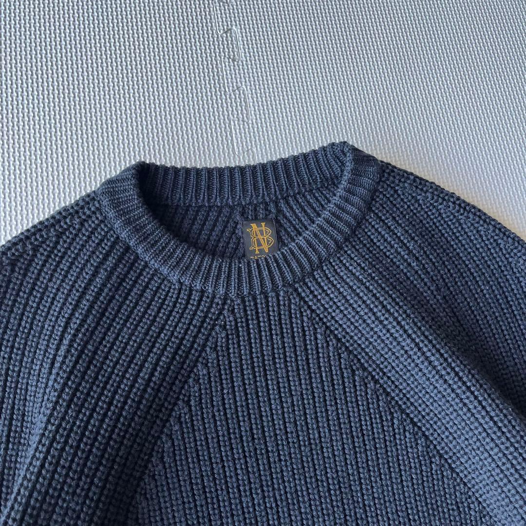 美品 BATONER 23aw SIGNATURE CREW NECK 紺 2