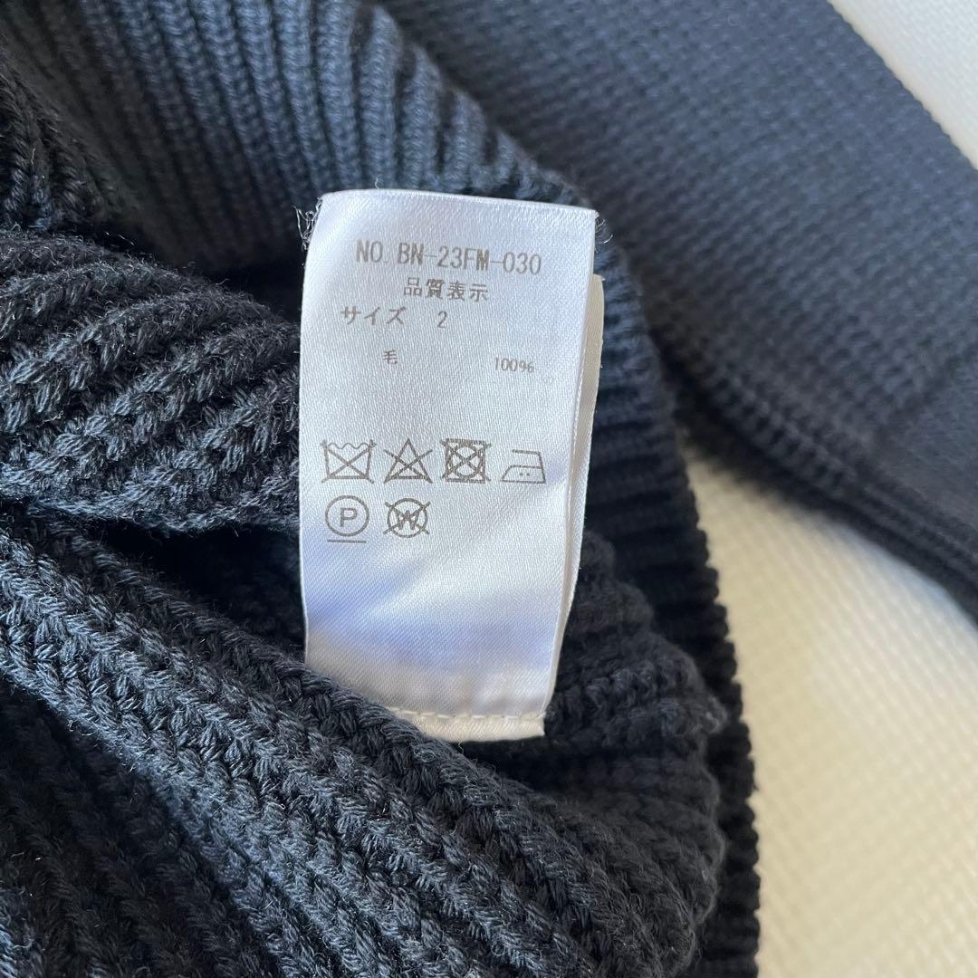 美品 BATONER 23aw SIGNATURE CREW NECK 紺 2