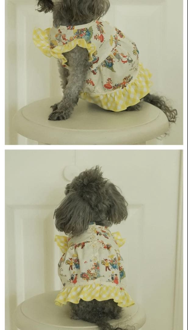 アトリエgg★エプロンドレス19ハーフ☆ピニーフラワーイエロー