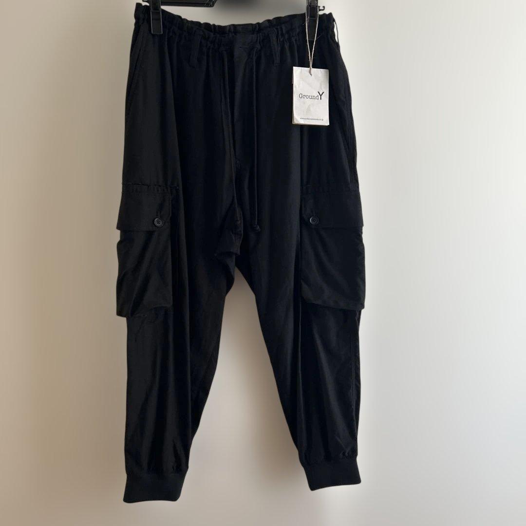 パンツ GroundY / COTTON TWILL RIBBED HEM CARGO