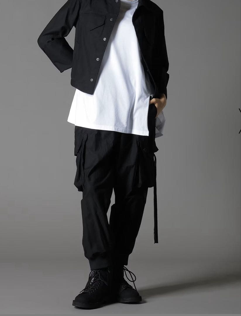 パンツ GroundY / COTTON TWILL RIBBED HEM CARGO