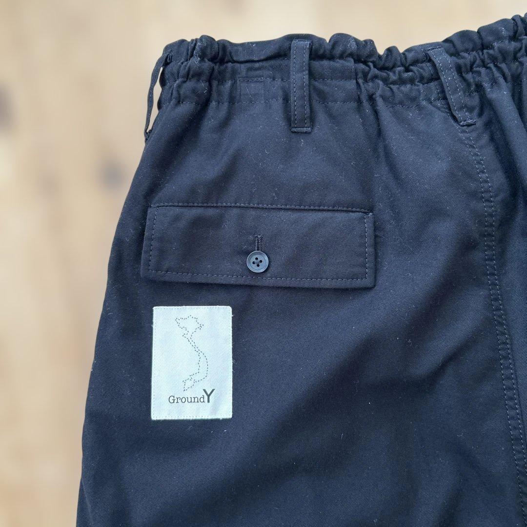 パンツ GroundY / COTTON TWILL RIBBED HEM CARGO