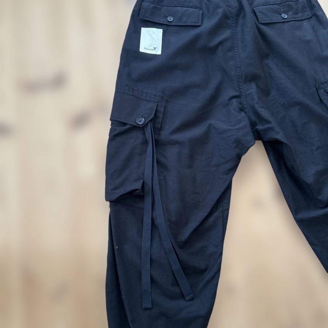 パンツ GroundY / COTTON TWILL RIBBED HEM CARGO