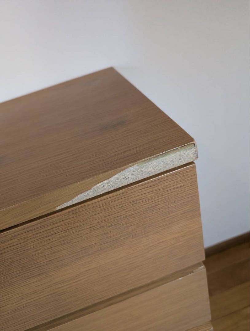 ■送料込■無印 MUJI 木製チェスト オーク材 4段ワイド 衣類収納 たんす棚