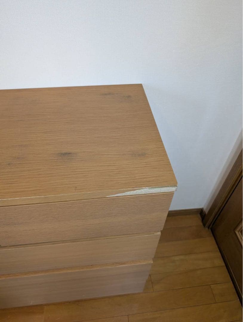 ■送料込■無印 MUJI 木製チェスト オーク材 4段ワイド 衣類収納 たんす棚