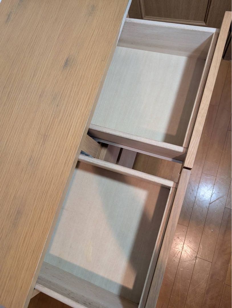 ■送料込■無印 MUJI 木製チェスト オーク材 4段ワイド 衣類収納 たんす棚