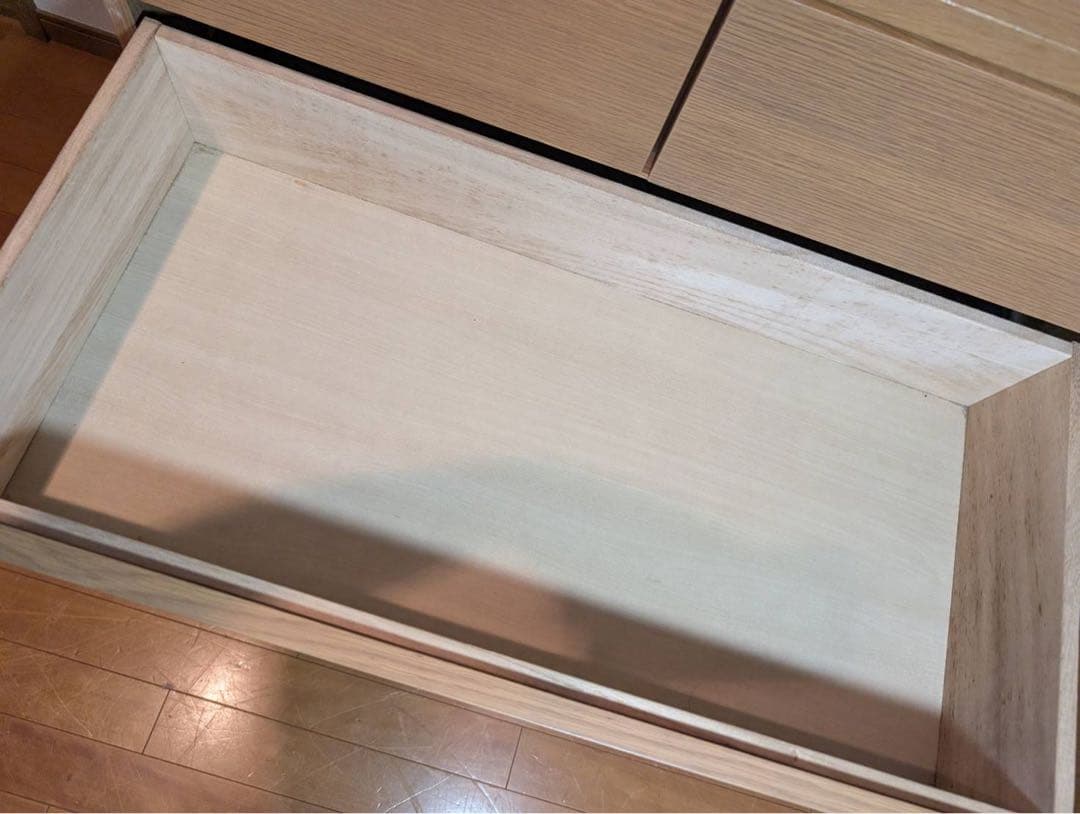 ■送料込■無印 MUJI 木製チェスト オーク材 4段ワイド 衣類収納 たんす棚