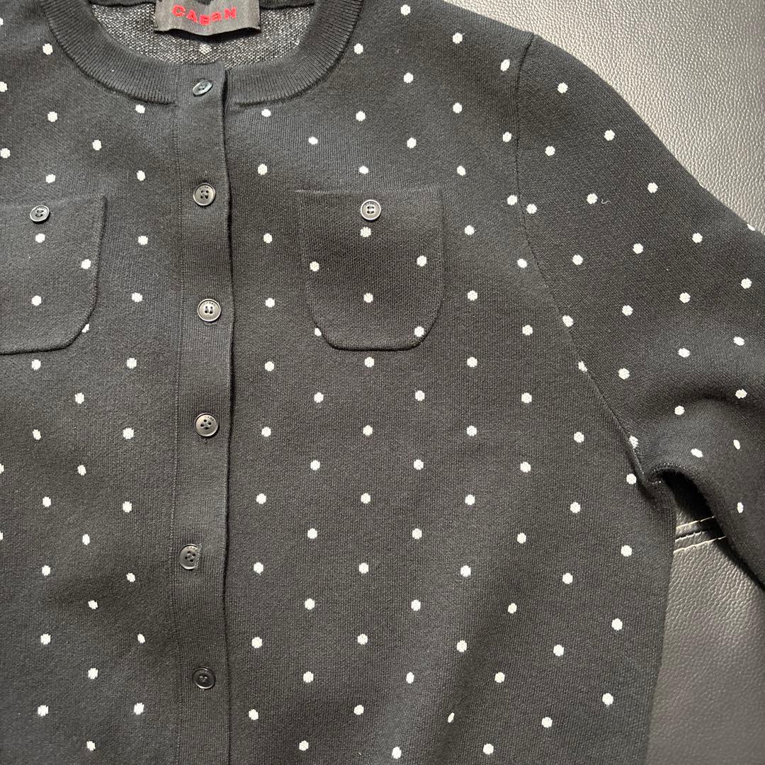 キャバン　CABaN コットンカシミヤドットカーディガン