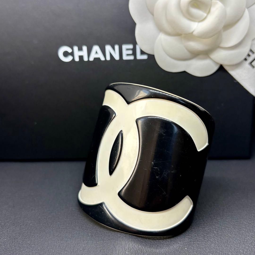 【シャネル】CHANEL ココマーク バングル ヴィンテージ プラスチック