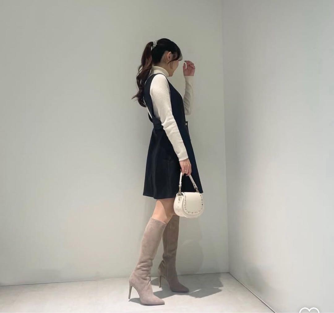 DIANA ダイアナ スエード ロングブーツ ダーク ベージュ UL 69234