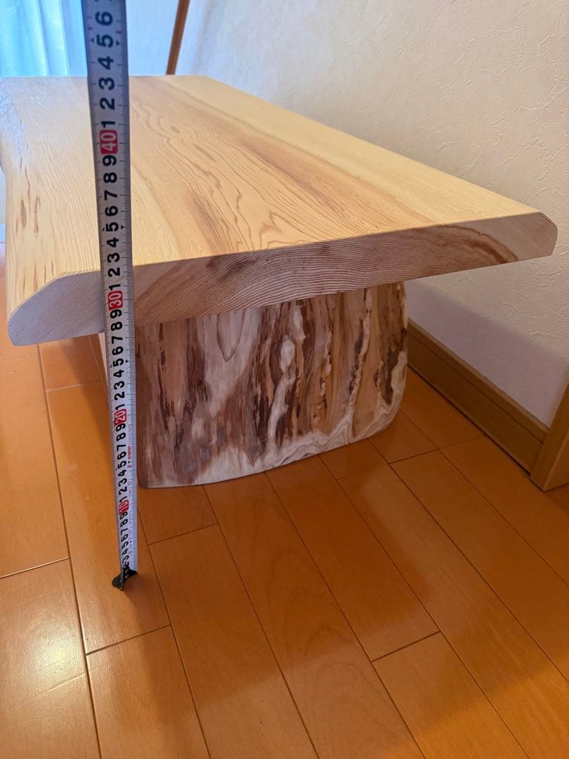天然杉高級節なし中杢目テーブル　一枚板唯一無二‼️