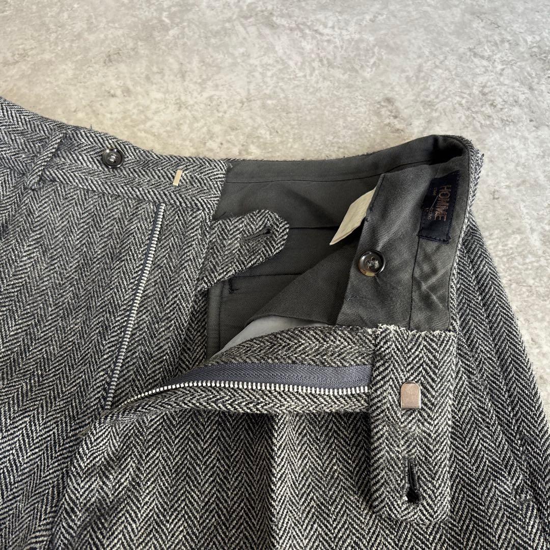 80's デカオム コムデギャルソンオム【M】ウール ツイード ヘリンボーン