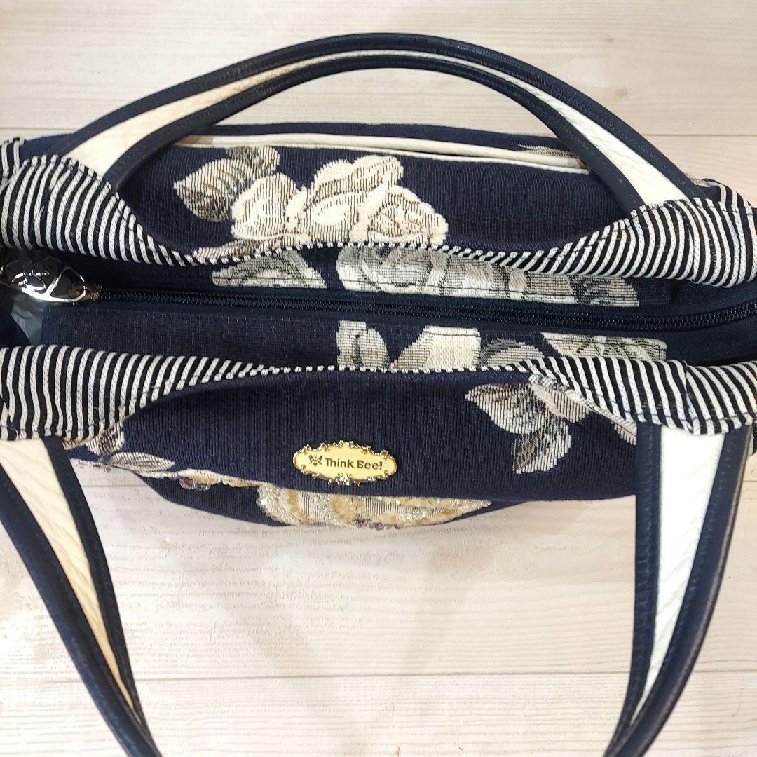 Think Bee! ノバビアンカ ビーズ トートバッグ ゴブラン織り