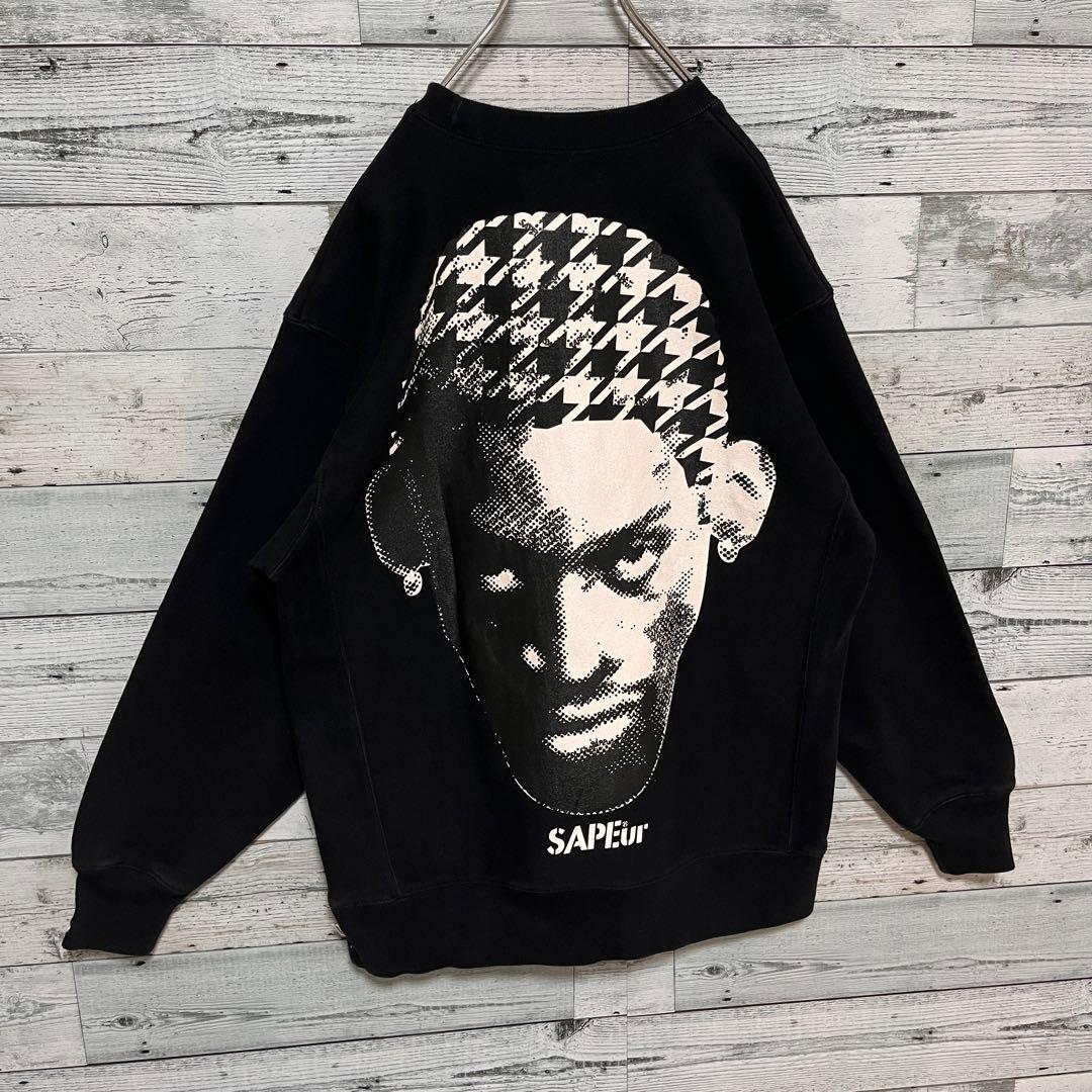 t138【美品】サプール ロッドマン プリント ロゴ スウェット 入手困難 人気