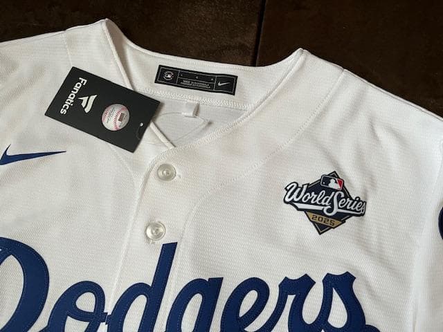 大谷翔平2025WSホームReplicaジャージ♯34&WS2025パッチ付　L