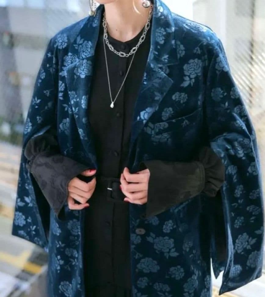 正規品HARE　大人気ヴィンテージ　ソデアキビッグジャケット　ベロア　花柄