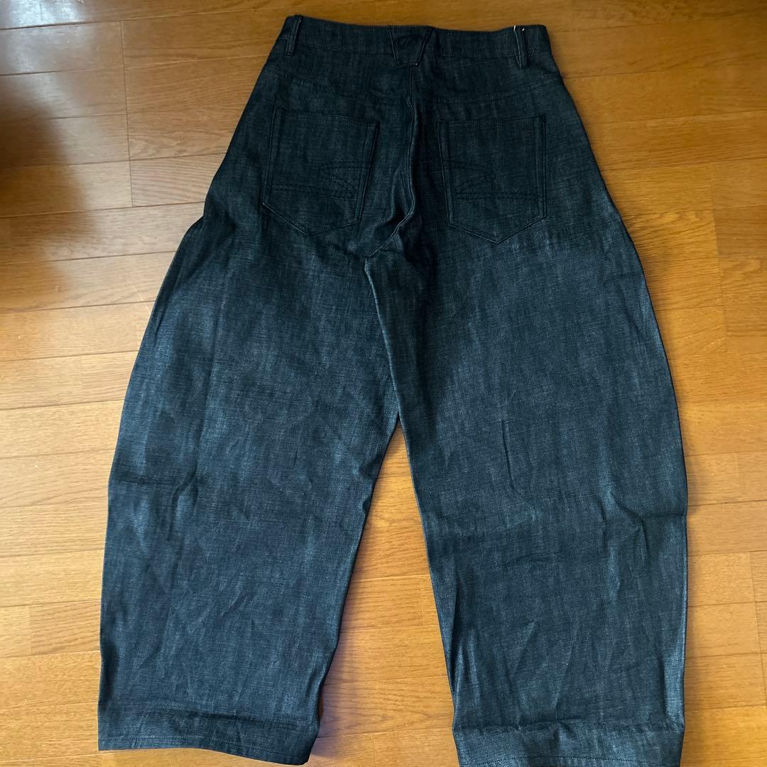 【XL・未使用】PEOPLESENSE ワイドバギーデニム ボタンフライ 黒コン