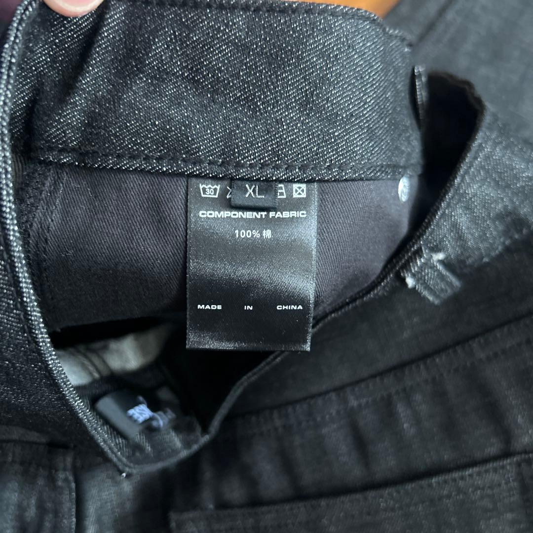 【XL・未使用】PEOPLESENSE ワイドバギーデニム ボタンフライ 黒コン