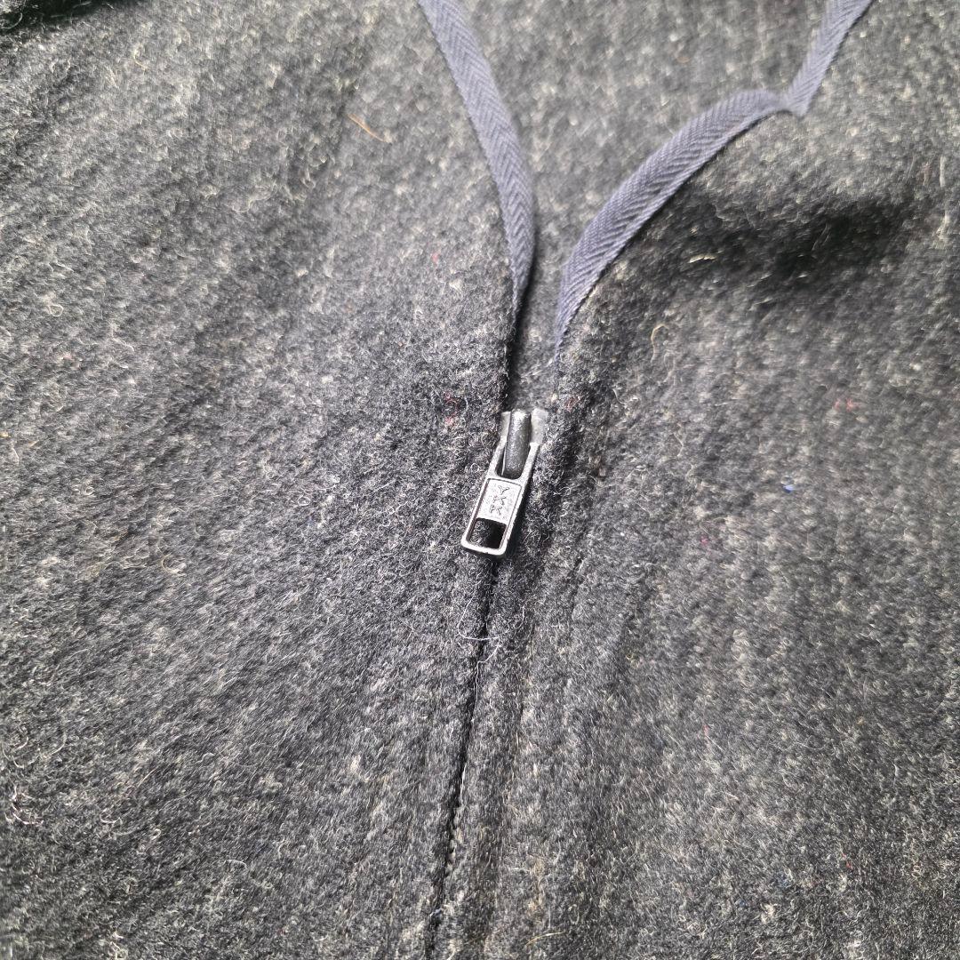 80sUSA製WOOLRICHウールリッチウールフルジップベストブラック黒短丈