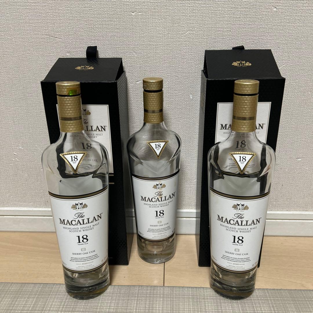 マッカラン 18年 空瓶 空箱 まとめて