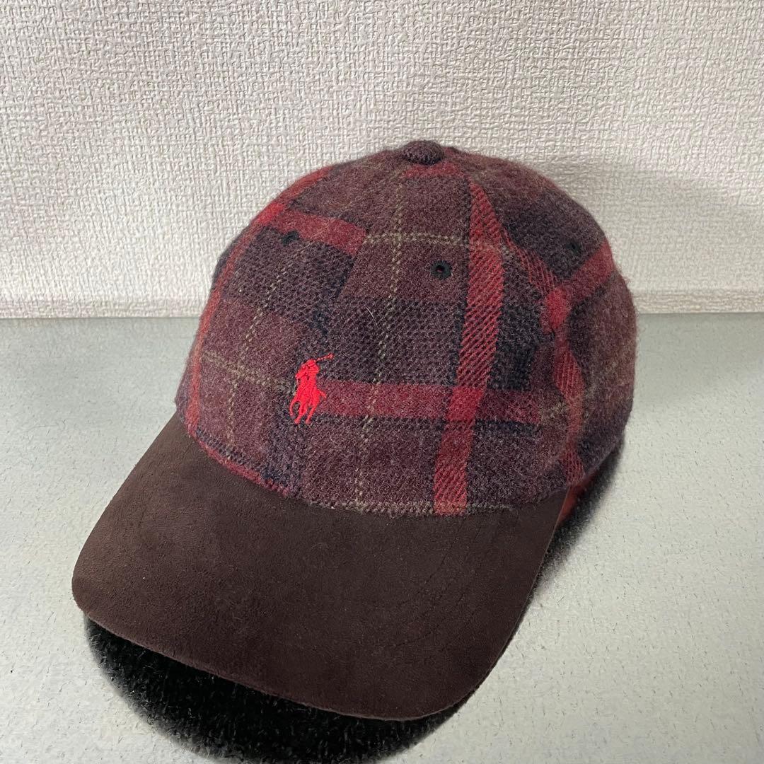 90s Ralph Lauren キャップ　スウェード　usa