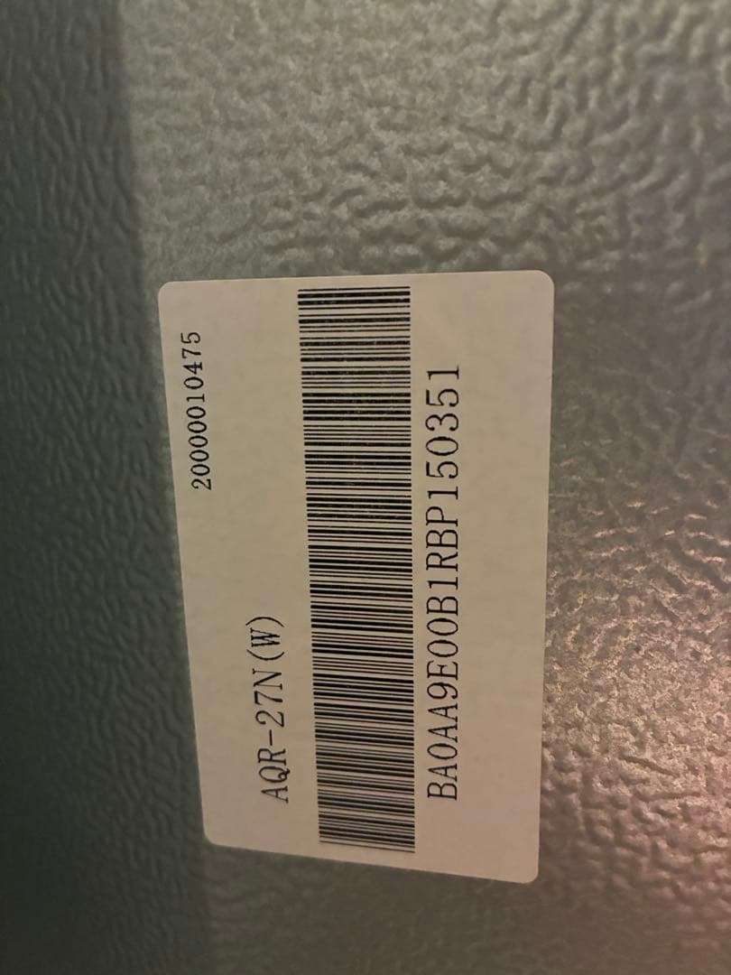 ◾️冷蔵庫◾️AQR-27N(W) (右開き)◾️お値下げ中◾️
