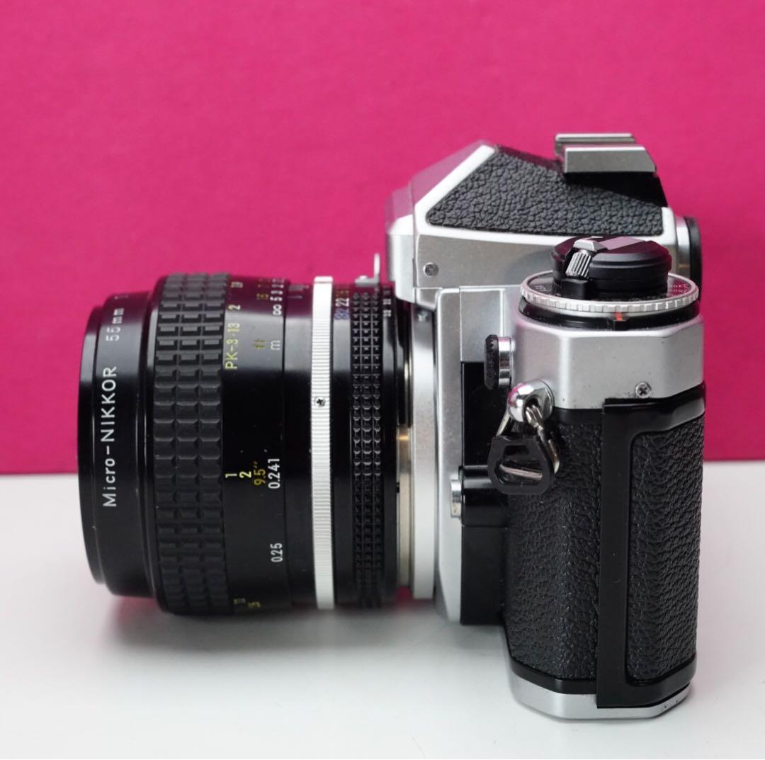 フィルムカメラ名機❤️ニコンFE❤️単焦点55mm付き❤️ニコン MFフィルムカメラ
