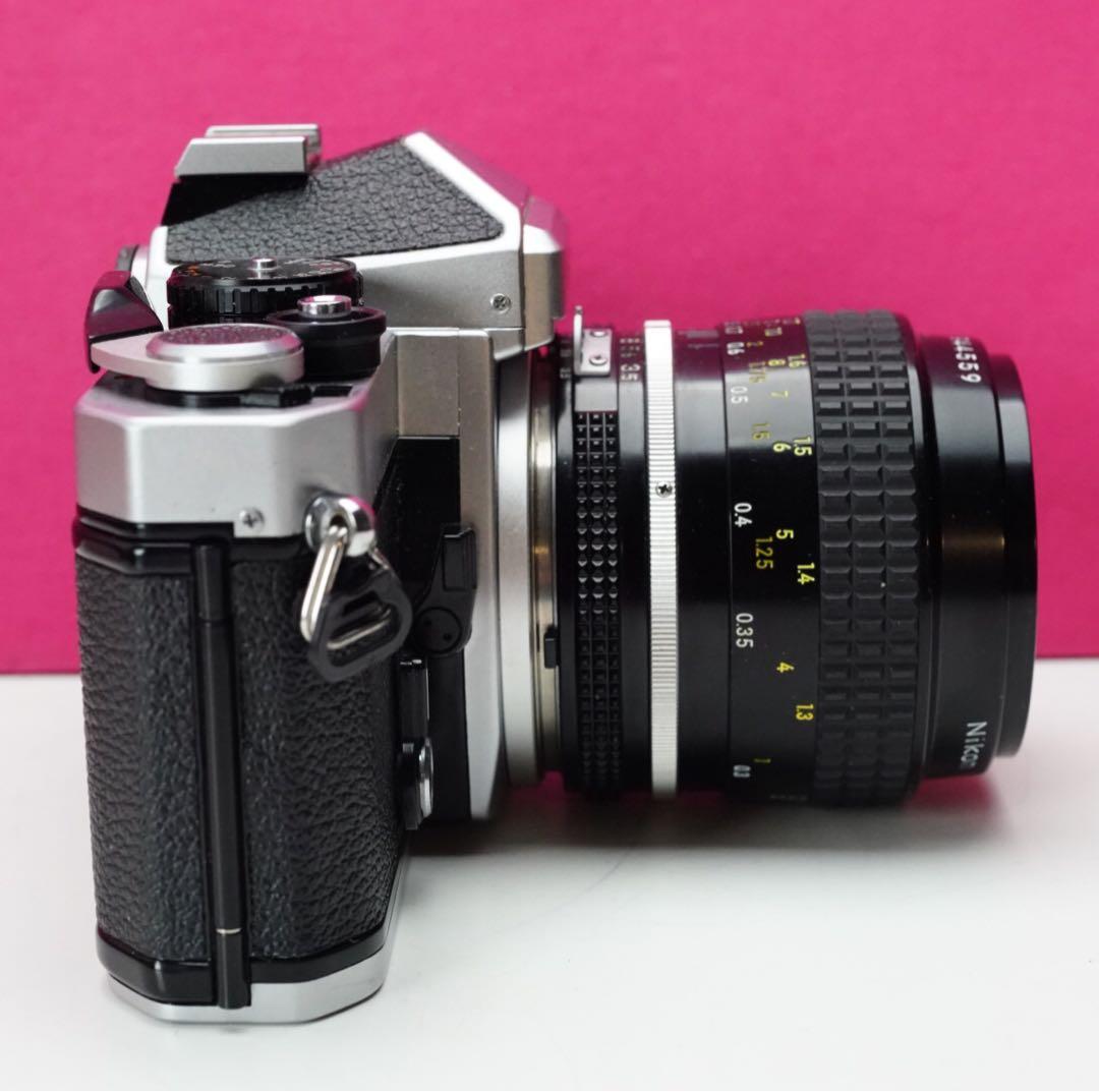 フィルムカメラ名機❤️ニコンFE❤️単焦点55mm付き❤️ニコン MFフィルムカメラ