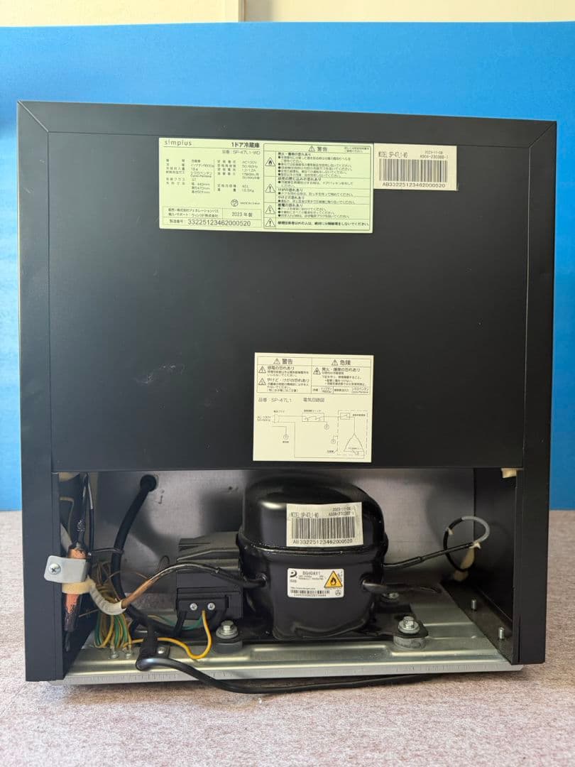 コンパクト冷蔵庫 1ドア 両開き