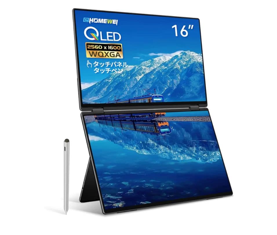 16インチ タッチパネル ダブルモニター　タッチペン付EWEI製