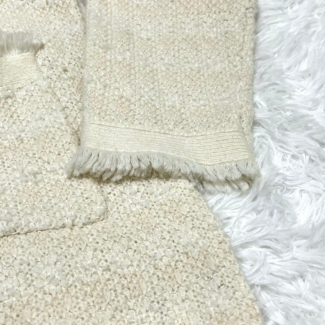 【定価3.5万✨】Whim Gazette モヘヤ混　ツイードジャケット　金釦