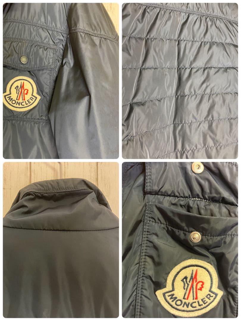 【✨超お買得】モンクレール　MONCLER ナイロン　ダウンジャケット　胸ロゴ