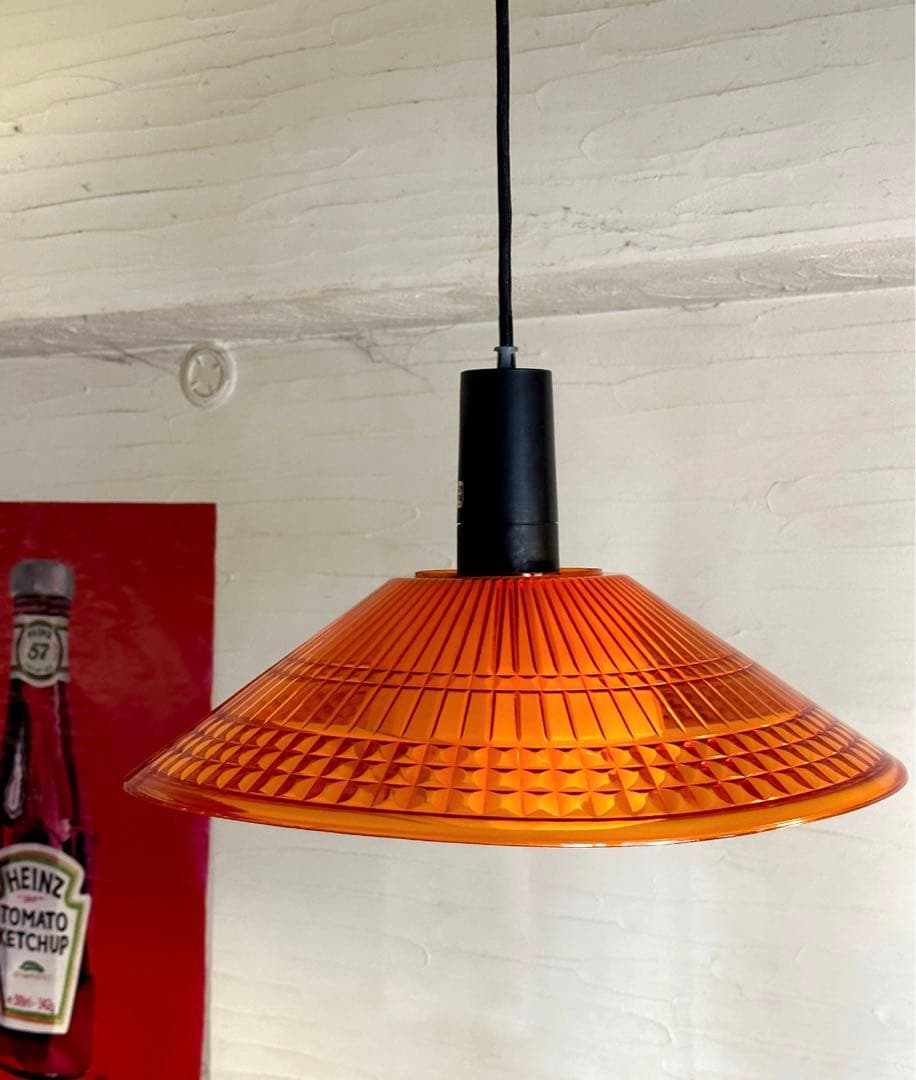 スペースエイジ　70s ナショナル　ペンダントライト　蛍光灯　レトロポップ