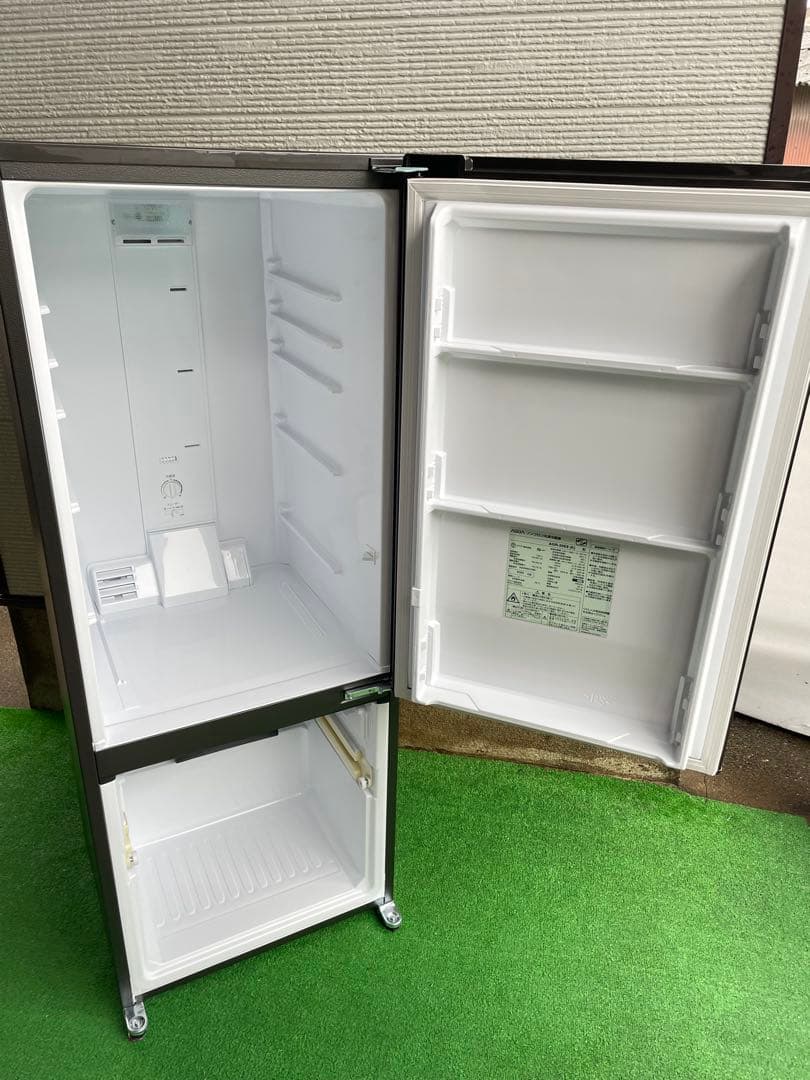 753美品✨ アクア おしゃれ木目調ウッドブラック大きめ2ドア冷蔵庫 201L