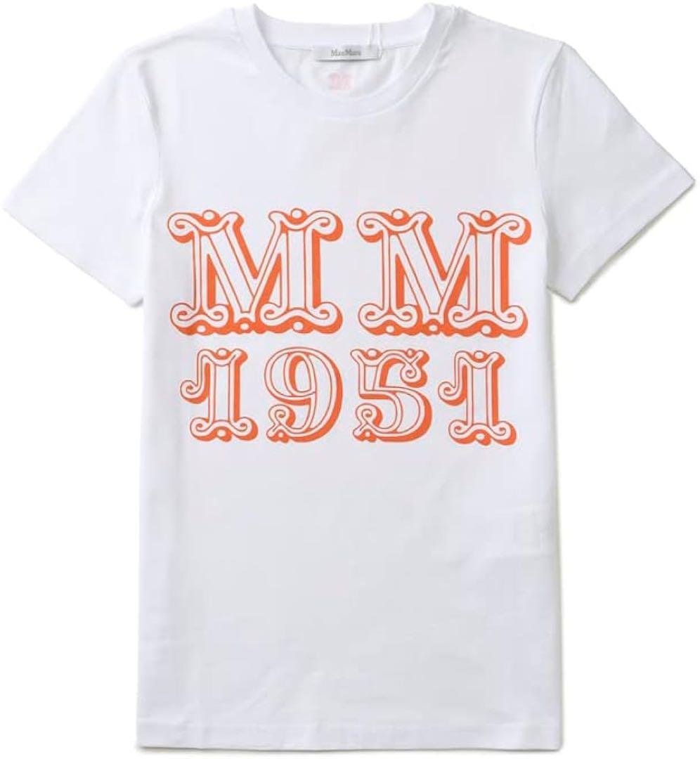 Maxmara オレンジ色ロゴTシャツ　サイズS
