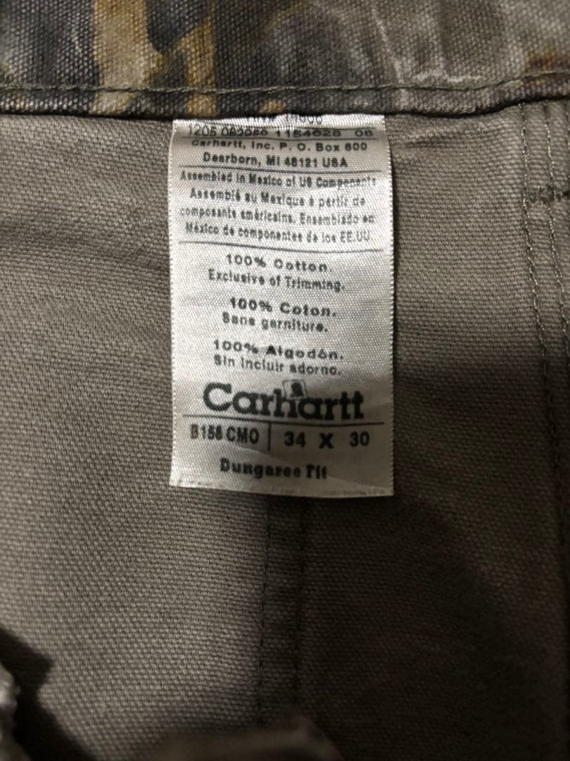 り*ぃ様 Carhartt リアルツリーカモ ワークパンツ size34×30
