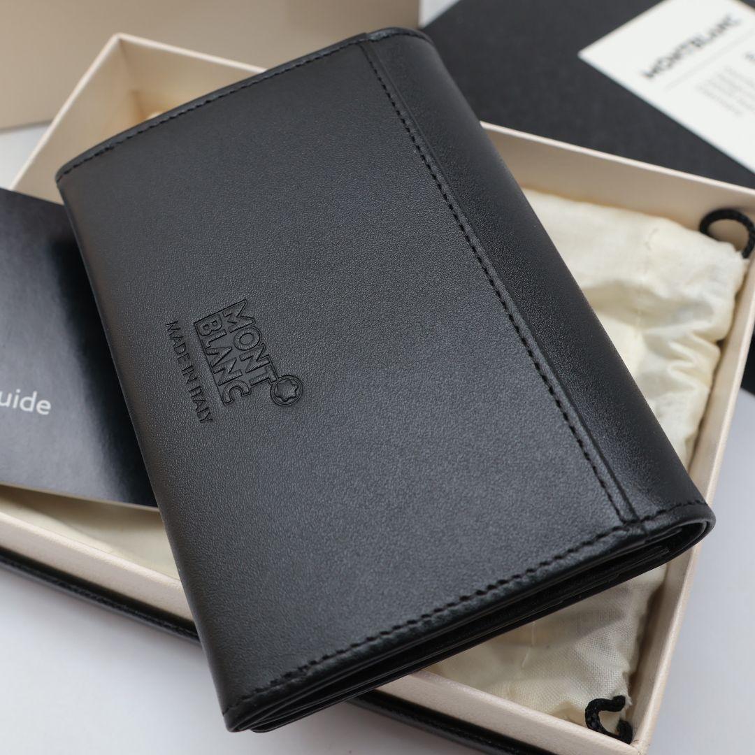 未使用 モンブラン MONTBLANC ブラックレザー 名刺入れ カードケース