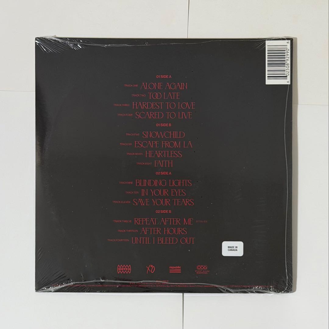 た*う様 The Weeknd　After Hours　カラーレコード